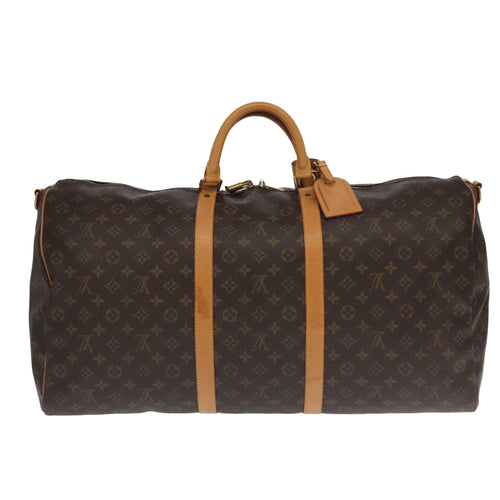 Louis Vuitton Keepall Bandoulière 60 Brown Canvas Travel Bag (Pre-Owned)