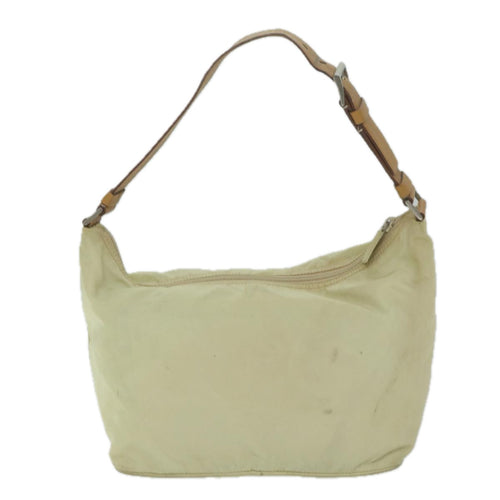 Prada Tessuto Beige Synthetic Shoulder Bag (Pre-Owned)