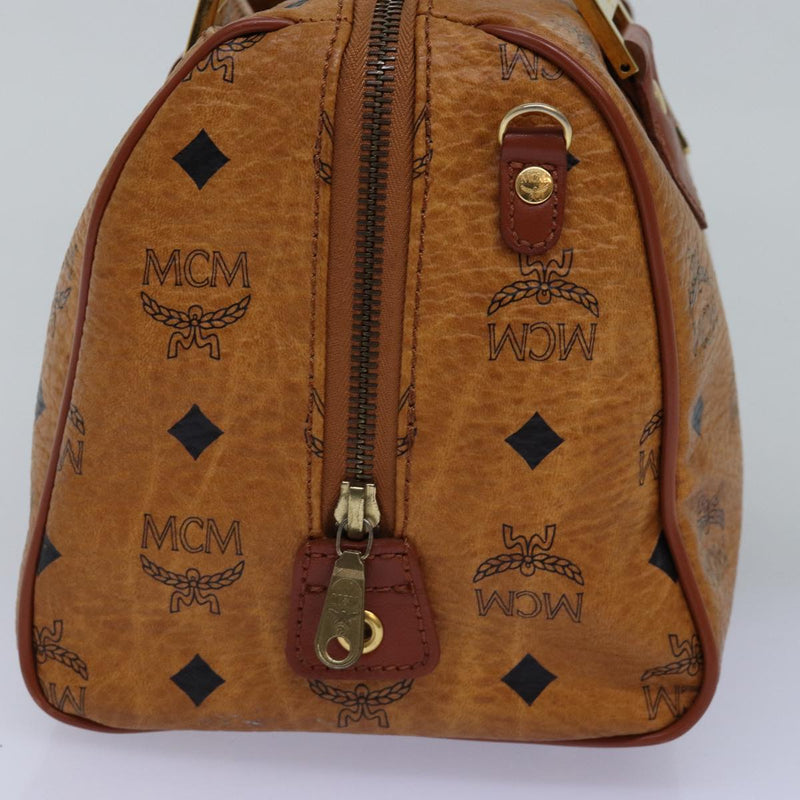 MCM Visetos Brown Canvas Handbag (Pre-Owned)