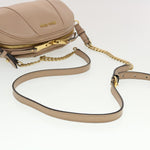 Miu Miu Beige Leather Shoulder Bag (Pre-Owned)