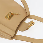 Salvatore Ferragamo Beige Leather Shoulder Bag (Pre-Owned)