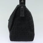 Fendi Mamma Baguette Black Canvas Shoulder Bag (Pre-Owned)