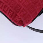 Fendi Zucca Red Canvas Shoulder Bag (Pre-Owned)