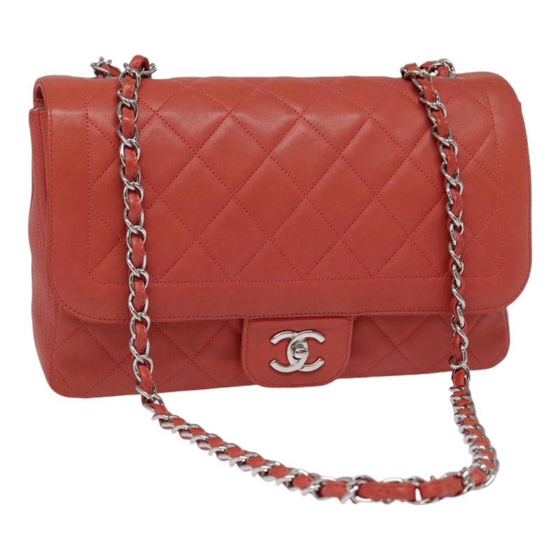 Chanel Timeless Red Leather Shoulder Bag (Pre-Owned)