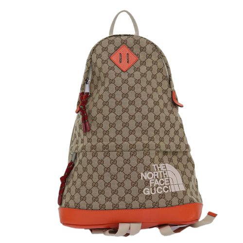 Gucci The North Face X Beige Canvas Backpack Bag (Pre-Owned)