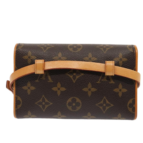 Louis Vuitton Florentine Brown Canvas Shoulder Bag (Pre-Owned)