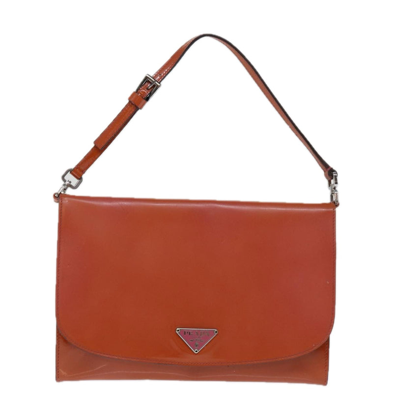 Prada -- Orange Vinyl Handbag (Pre-Owned)