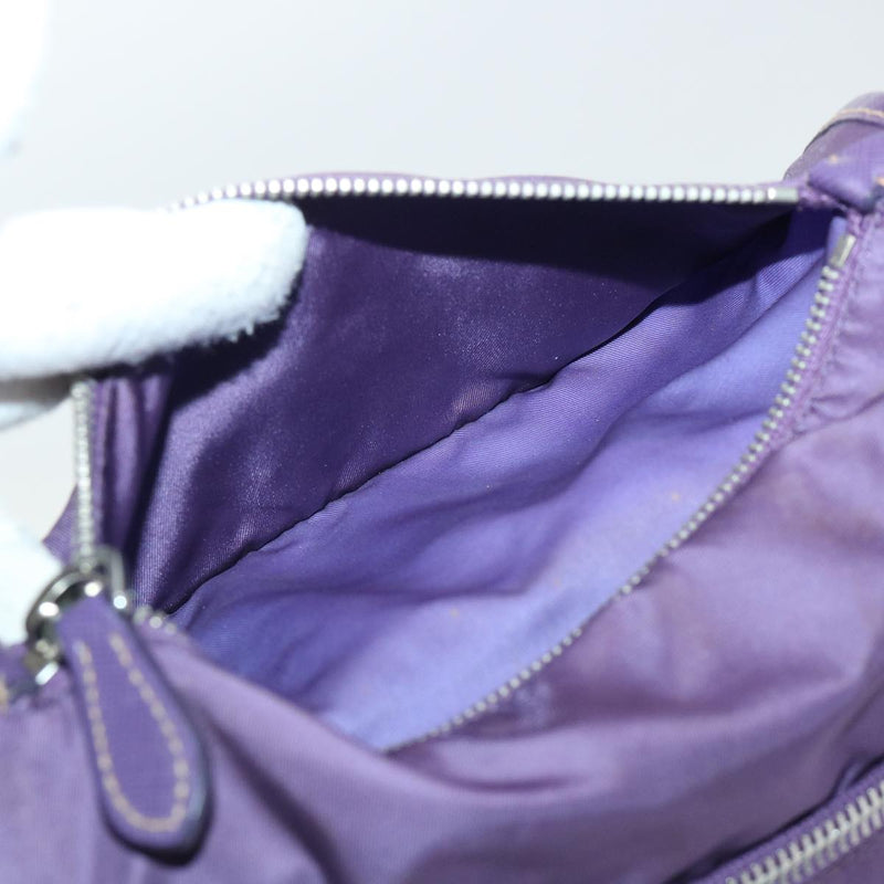 Prada Tessuto Purple Synthetic Shoulder Bag (Pre-Owned)