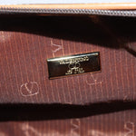 Valentino Garavani Brown Canvas Clutch Bag (Pre-Owned)