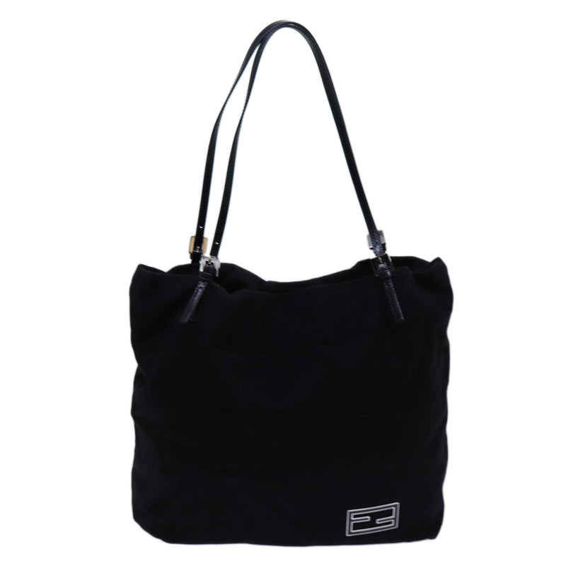 Fendi Ff Black Wool Tote Bag (Pre-Owned)