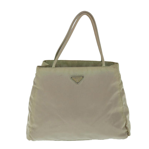 Prada Tessuto Beige Synthetic Handbag (Pre-Owned)