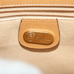 Gucci Gg Canvas Beige Canvas Handbag (Pre-Owned)