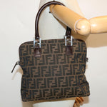 Fendi Zucca Brown Canvas Handbag (Pre-Owned)