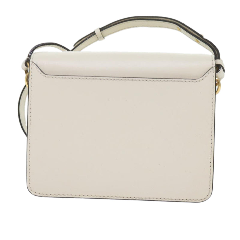 Jimmy Choo Madeline White Leather Shoulder Bag (Pre-Owned)