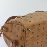 MCM Stark Visetos Brown Canvas Travel Bag (Pre-Owned)