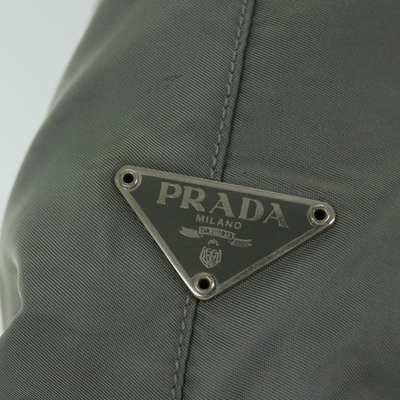 Prada Tessuto Khaki Canvas Shoulder Bag (Pre-Owned)