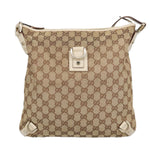 Gucci Beige Canvas Shoulder Bag (Pre-Owned)