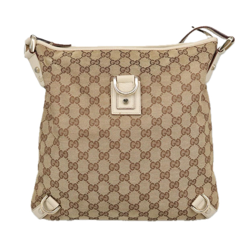 Gucci Beige Canvas Shoulder Bag (Pre-Owned)