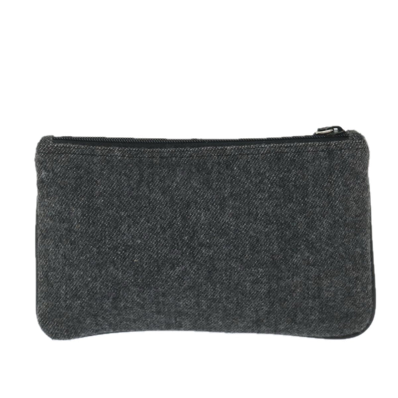 Prada Silver Wool Clutch Bag (Pre-Owned)