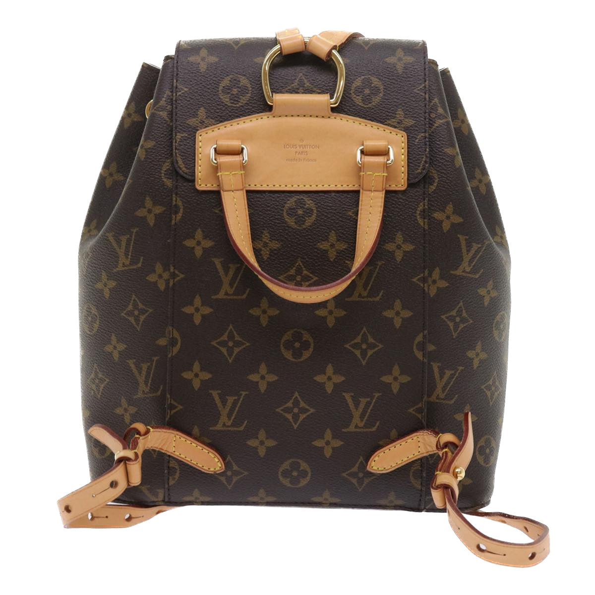 Louis Vuitton Montsouris Brown Canvas Backpack Bag (Pre-Owned)