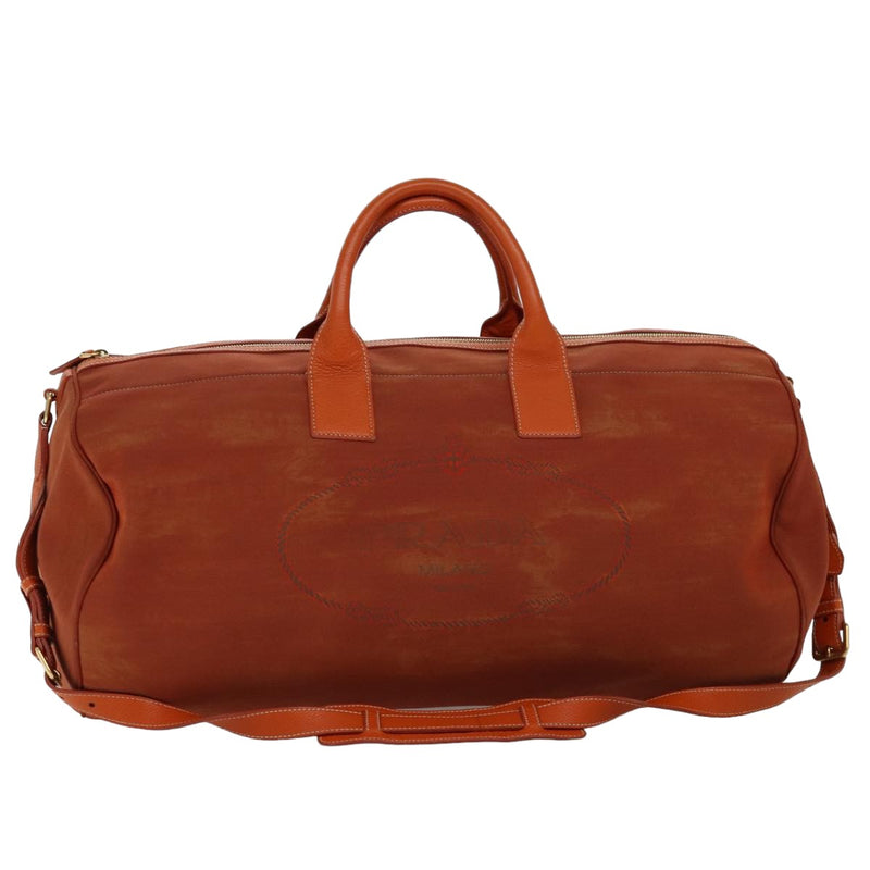 Prada -- Orange Canvas Travel Bag (Pre-Owned)