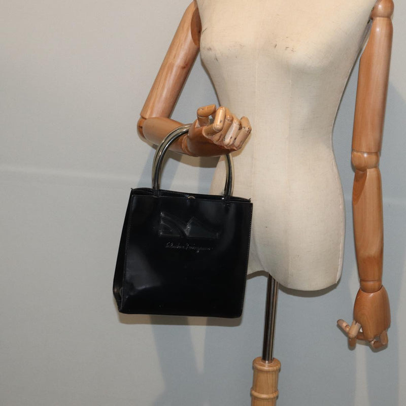 Salvatore Ferragamo Black Leather Handbag (Pre-Owned)