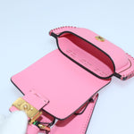 Fendi Baguette Pink Leather Clutch Bag (Pre-Owned)