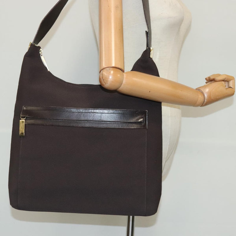 Salvatore Ferragamo Black Canvas Shoulder Bag (Pre-Owned)