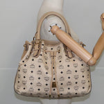 MCM Visetos Beige Canvas Tote Bag (Pre-Owned)