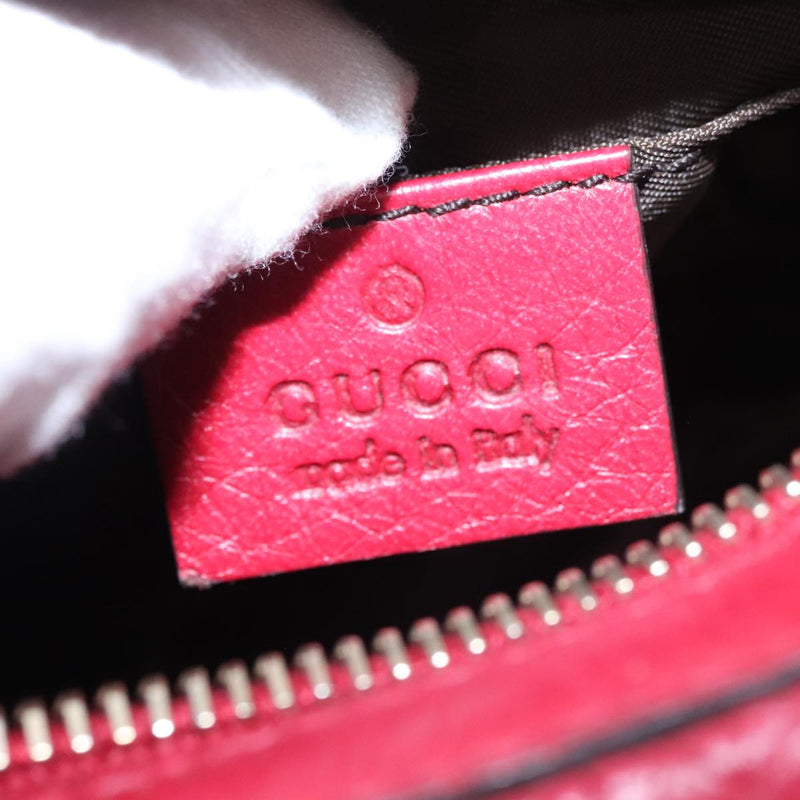 Gucci Bamboo Red Leather Clutch Bag (Pre-Owned)