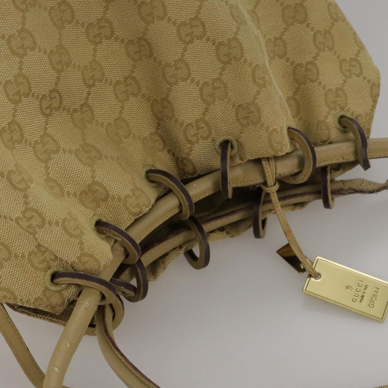 Gucci Beige Canvas Shoulder Bag (Pre-Owned)