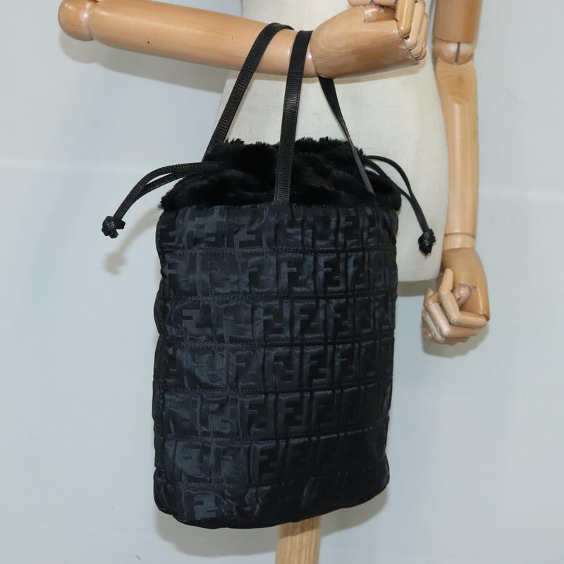 Fendi Black Canvas Handbag (Pre-Owned)