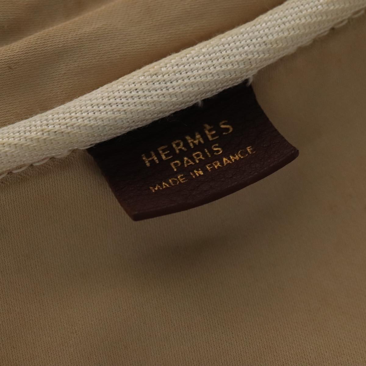 Hermès Victoria Beige Canvas Travel Bag (Pre-Owned)