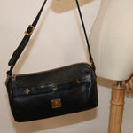 MCM Black Leather Shoulder Bag (Pre-Owned)