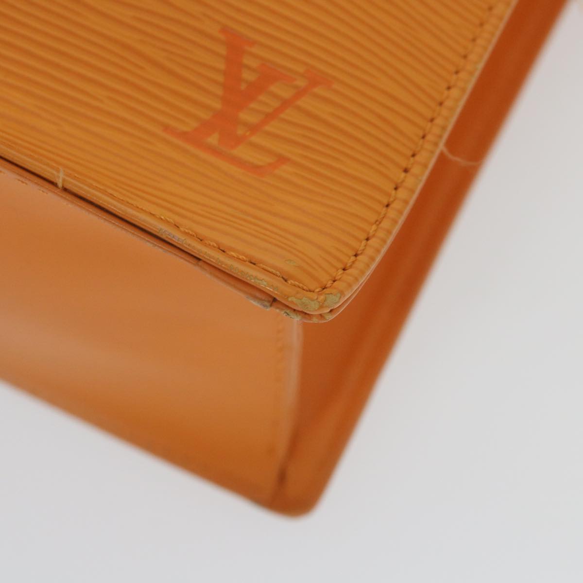 Louis Vuitton Sac Plat Orange Leather Handbag (Pre-Owned)