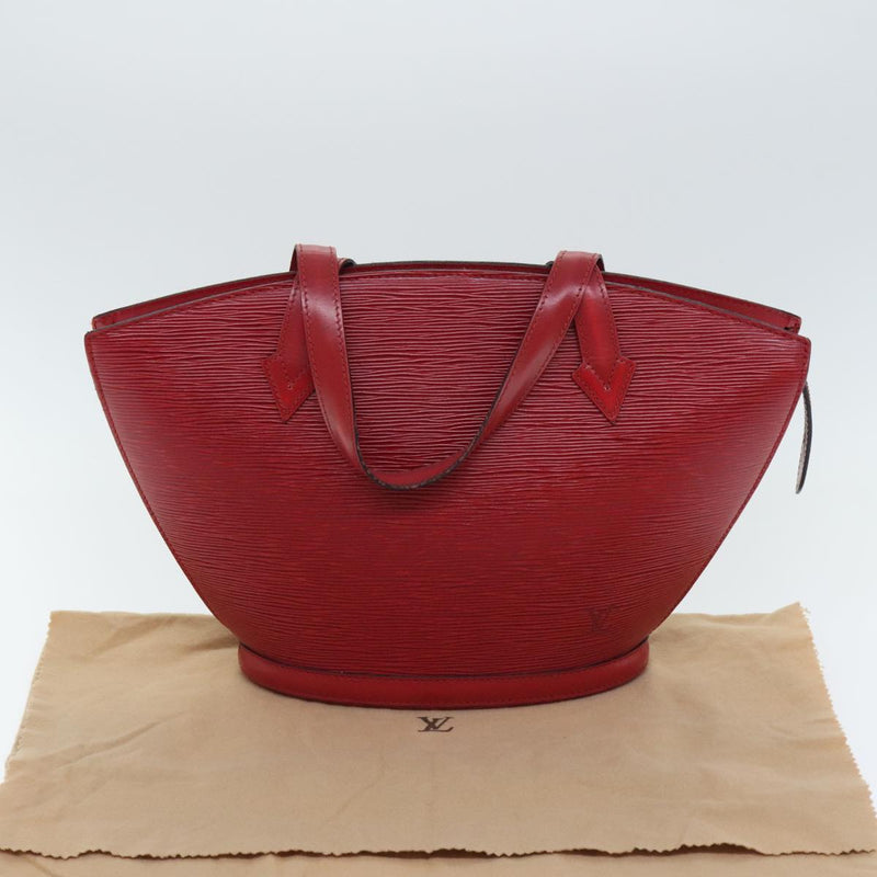 Louis Vuitton Saint Jacques Red Leather Shoulder Bag (Pre-Owned)