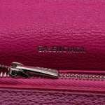 Balenciaga Cash Pink Leather Wallet  (Pre-Owned)