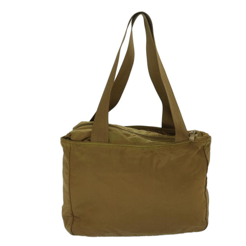 Prada Tessuto Khaki Synthetic Shoulder Bag (Pre-Owned)