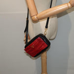 Prada Ribbon Red Leather Shoulder Bag (Pre-Owned)