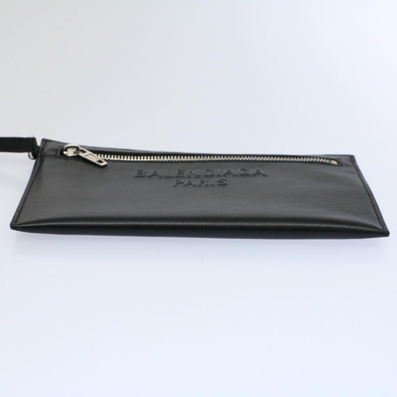 Balenciaga Black Leather Clutch Bag (Pre-Owned)