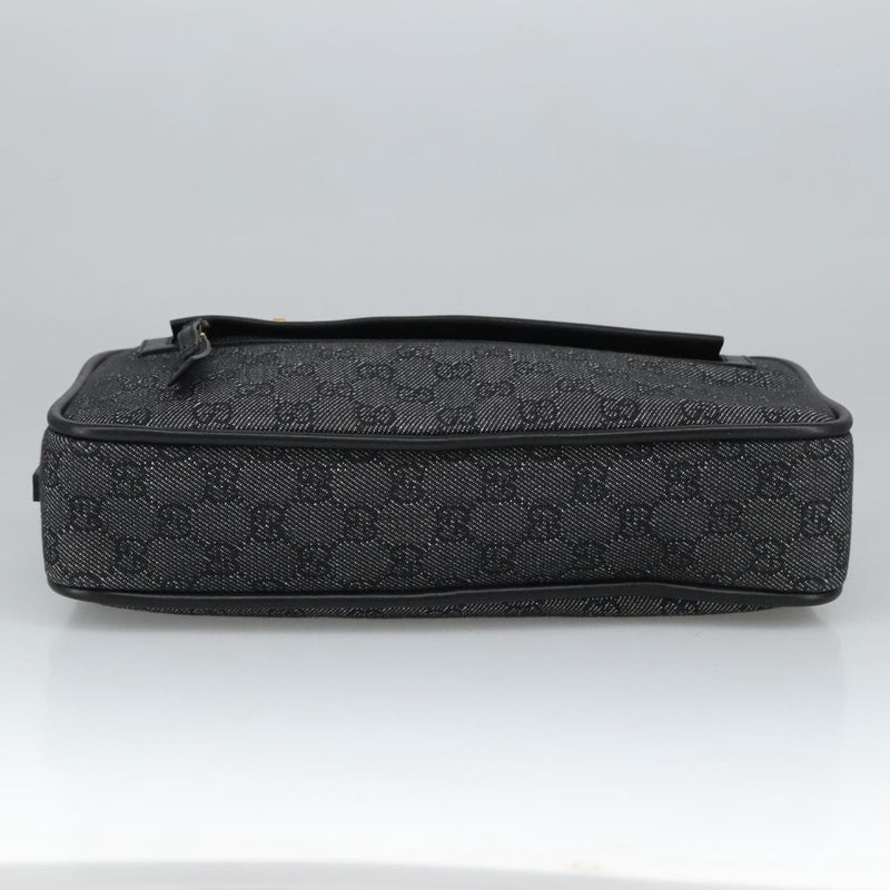 Gucci Gg Canvas Black Canvas Shoulder Bag (Pre-Owned)