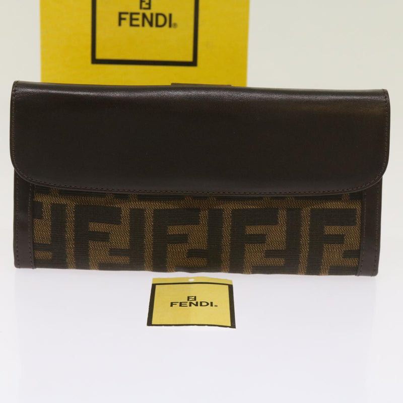 Fendi Zucca Brown Canvas Wallet  (Pre-Owned)