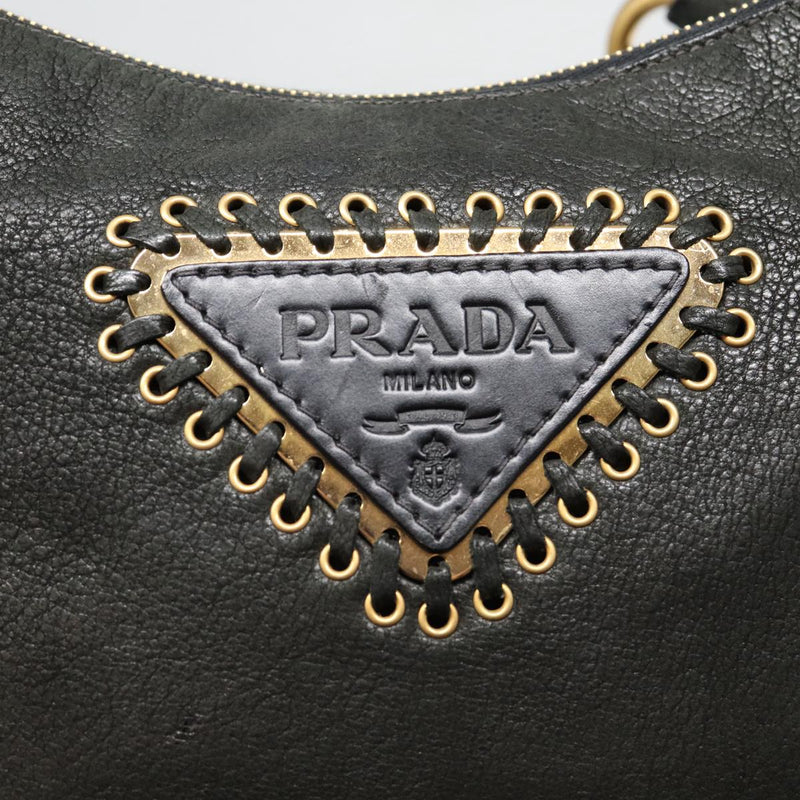 Prada Black Leather Shoulder Bag (Pre-Owned)