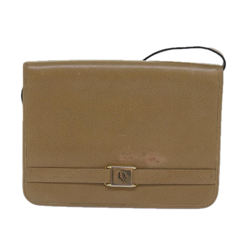 Dior Beige Leather Shoulder Bag (Pre-Owned)