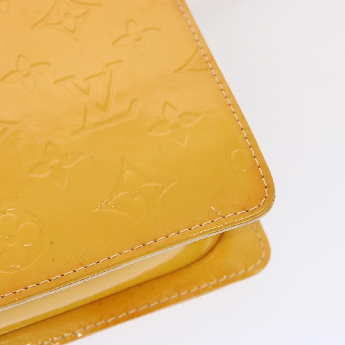 Louis Vuitton Mott Yellow Patent Leather Clutch Bag (Pre-Owned)