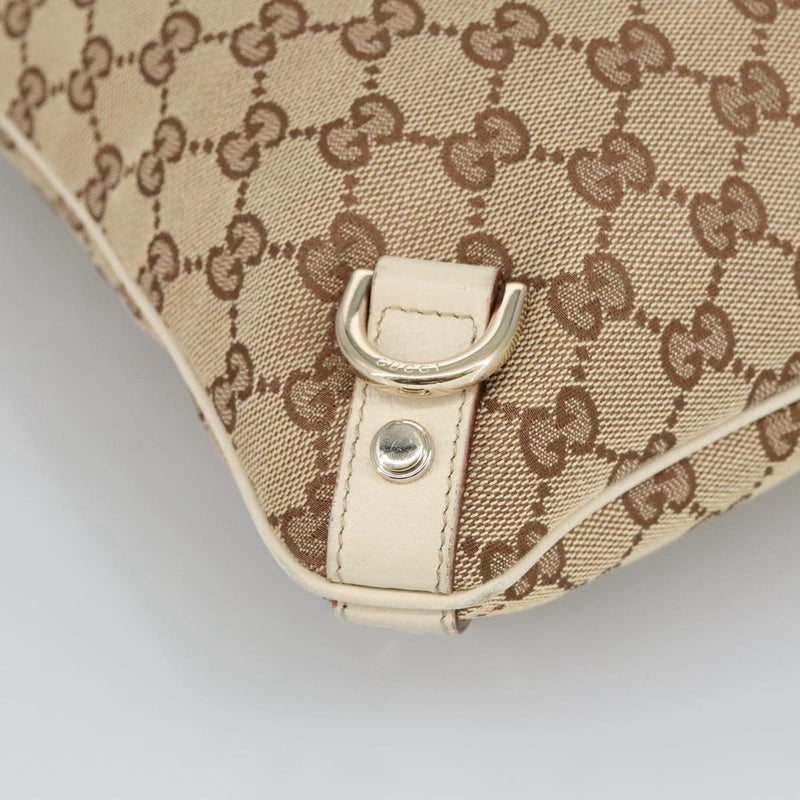 Gucci Beige Canvas Shoulder Bag (Pre-Owned)