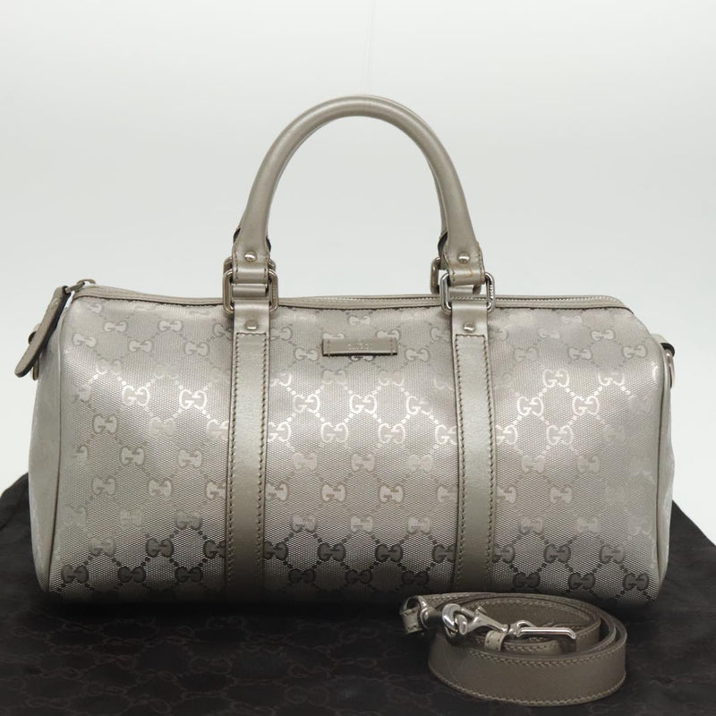 Gucci Silver Leather Travel Bag (Pre-Owned)