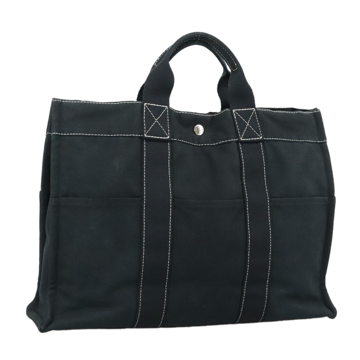 Hermès Fourre Tout Black Canvas Tote Bag (Pre-Owned)