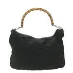 Gucci Bamboo Black Synthetic Shoulder Bag (Pre-Owned)