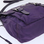 Prada Tessuto Purple Synthetic Shoulder Bag (Pre-Owned)